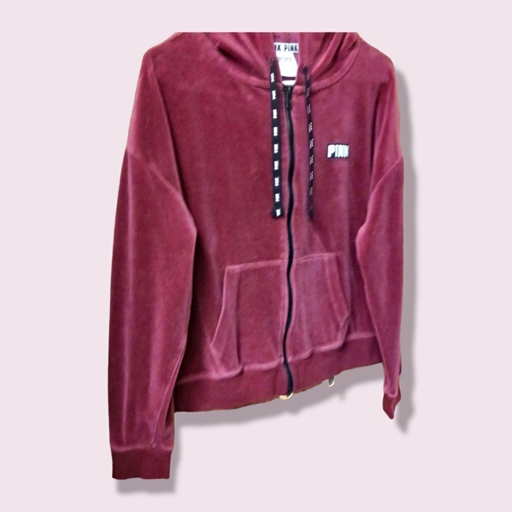 PINK VICTORIA SECRET Velour Light Weight Warm Jacket. - Picture 3 of 11